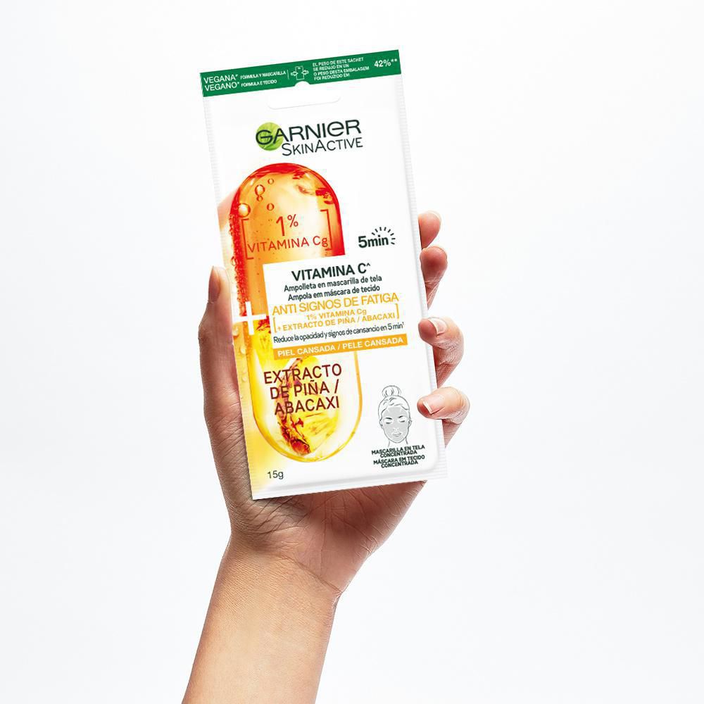 Mascarilla facial GARNIER SKIN ACTIVE En tela anti signos fatiga (15  gr) img #6