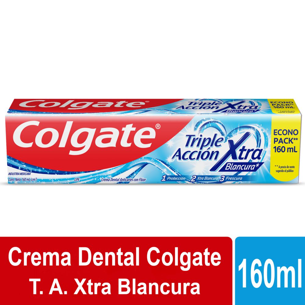 Crema Dental COLGATE Triple Acción Xtra Blancura (160 ml)