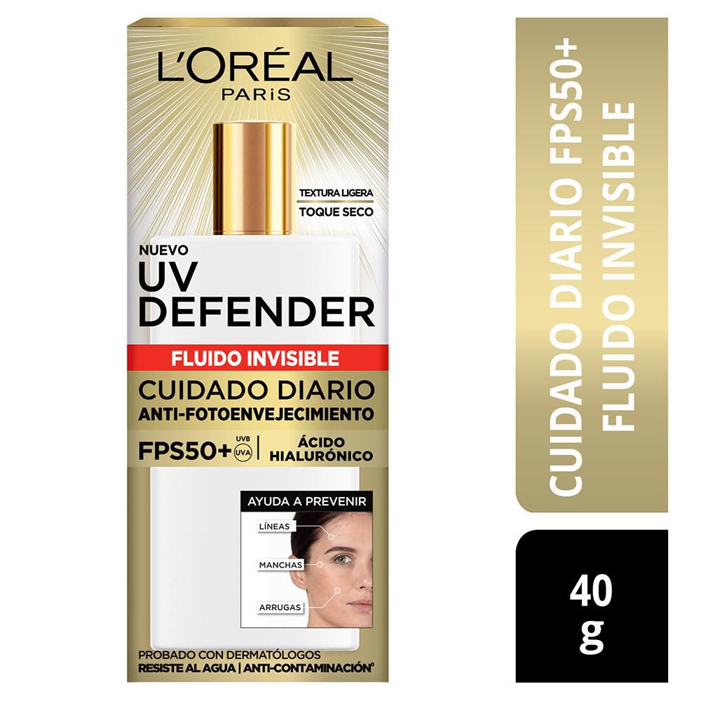 Protector solar LOREAL PARIS UV defender anti oleosidad fps50+ (40 gr)
