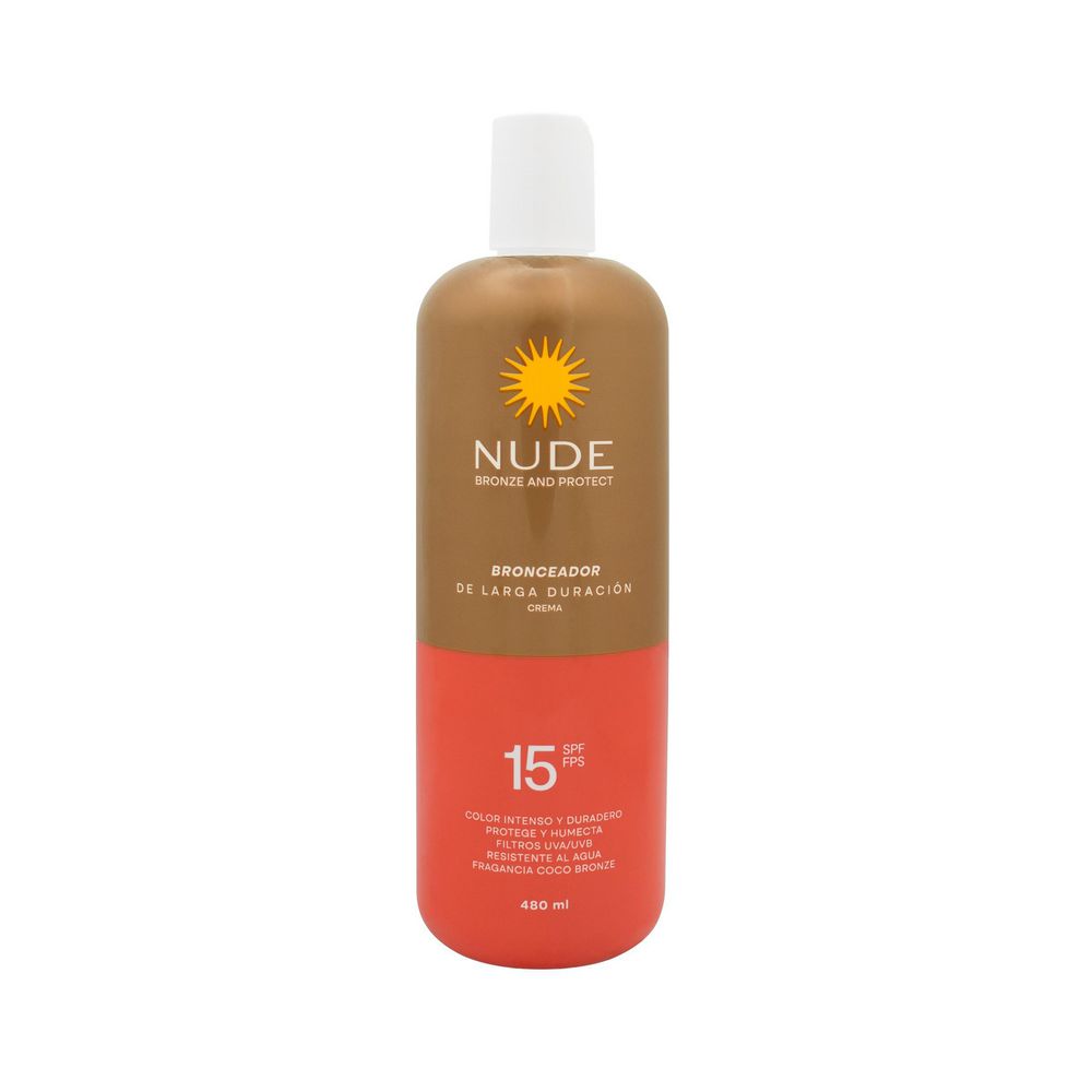 Bronceador NUDE Crema de larga duración SPF 15 (480  ml)