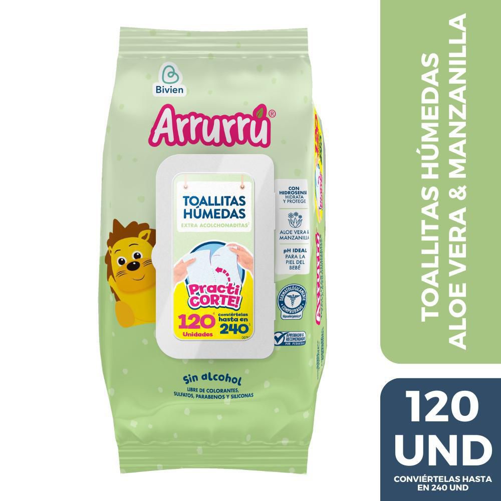 Toallitas Húmedas ARRURRU TOALLITAS EXTRA ACOLCHONADITAS (120 und)