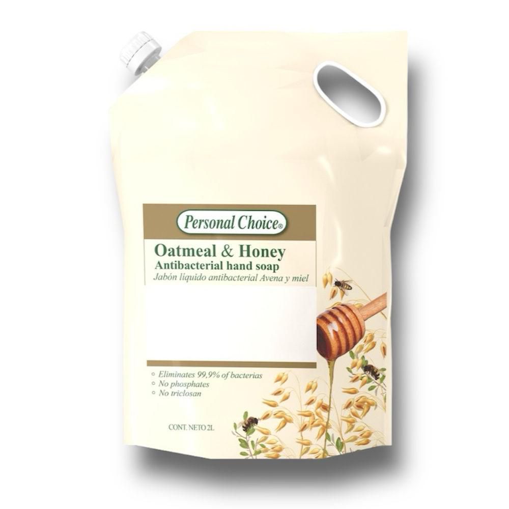 Jabón líquido PERSONAL CHOICE MARCA EXCLUSIV antibacterial oatmeal & honey (2000 ml)