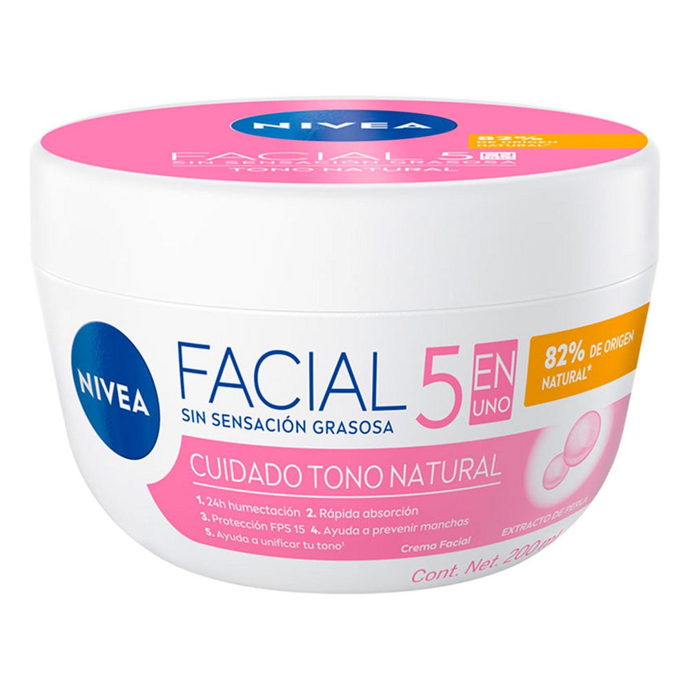 Crema facial NIVEA hidratante natural fps 15 (200 ml)