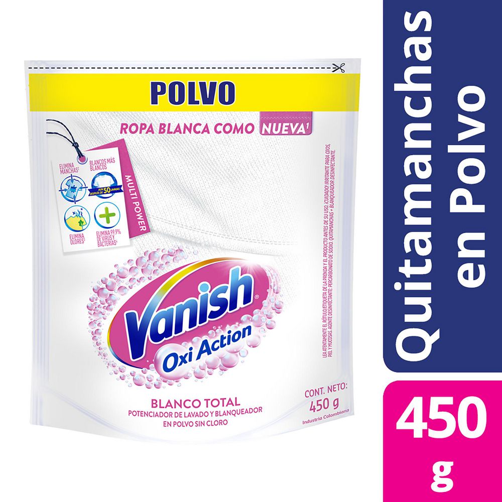 Quitamanchas VANISH polvo blanco (450 gr)