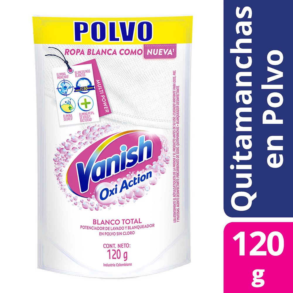 Quitamanchas VANISH polvo blanco (120 gr)