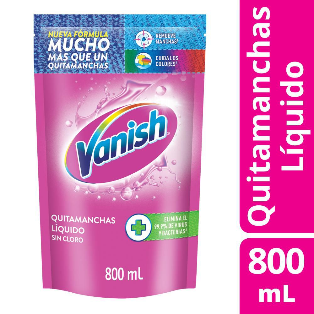 Quitamanchas VANISH líquido rosa (800 ml)