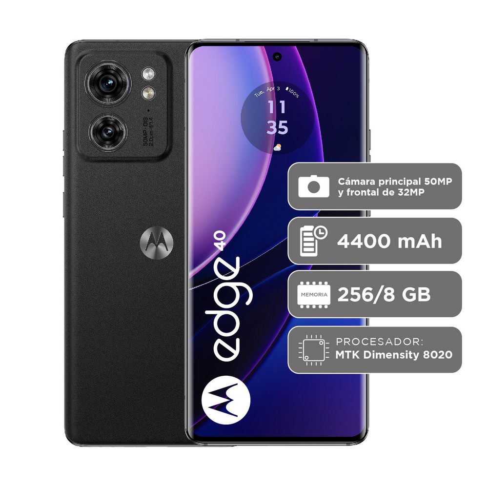 Celular MOTOROLA Moto Edge 40 5G 256 GB 8 GB RAM Negro