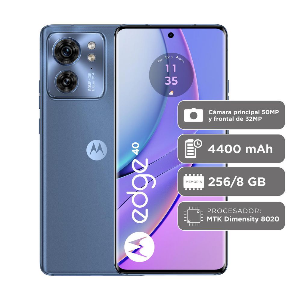 Celular MOTOROLA Moto Edge 40 5G 256 GB 8 GB RAM Azul