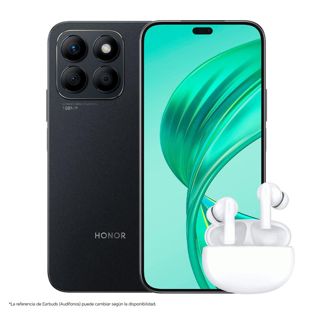 Celular HONOR X8B 256 GB 8 GB RAM Negro Medianoche + Audífonos