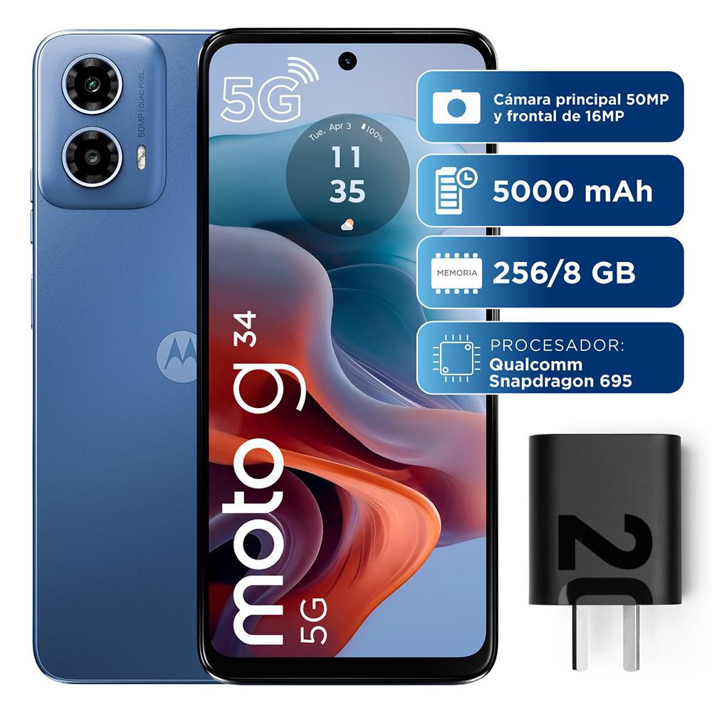 Celular MOTOROLA G34 5G 256 GB 8 GB RAM Azul