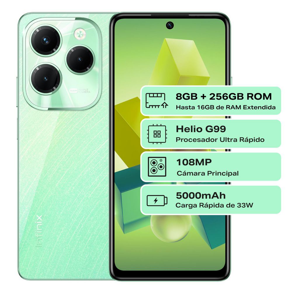 Celular INFINIX HOT 40 PRO 256 GB 8 GB RAM Verde