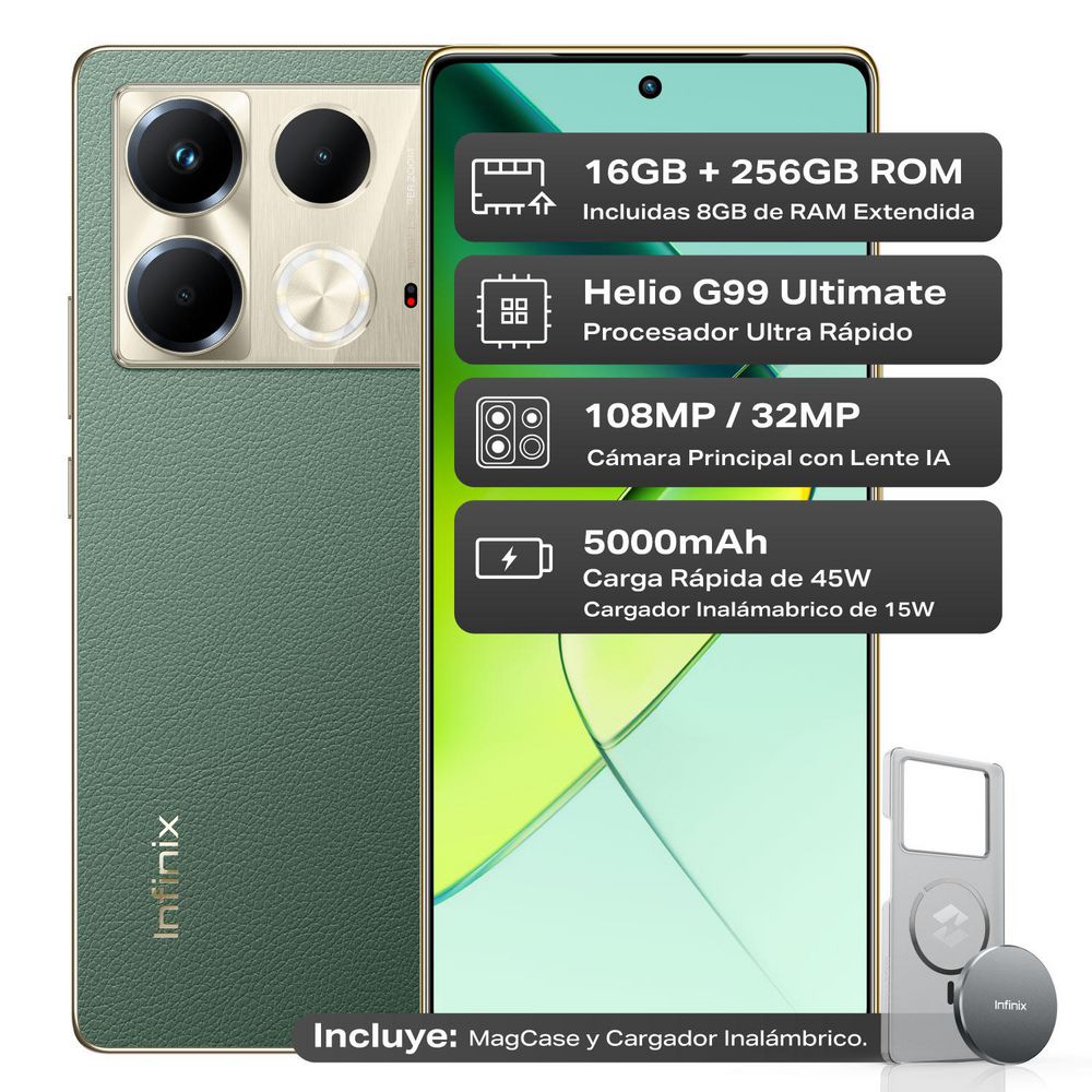 Celular INFINIX NOTE 40 256 GB 8 GB RAM Verde