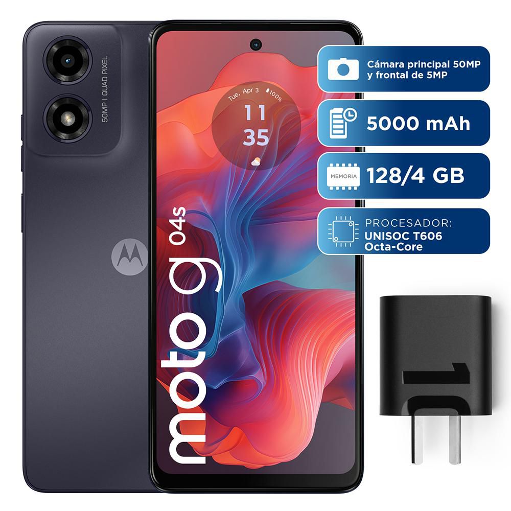 Celular MOTOROLA G04s 128 GB 4 GB RAM Negro