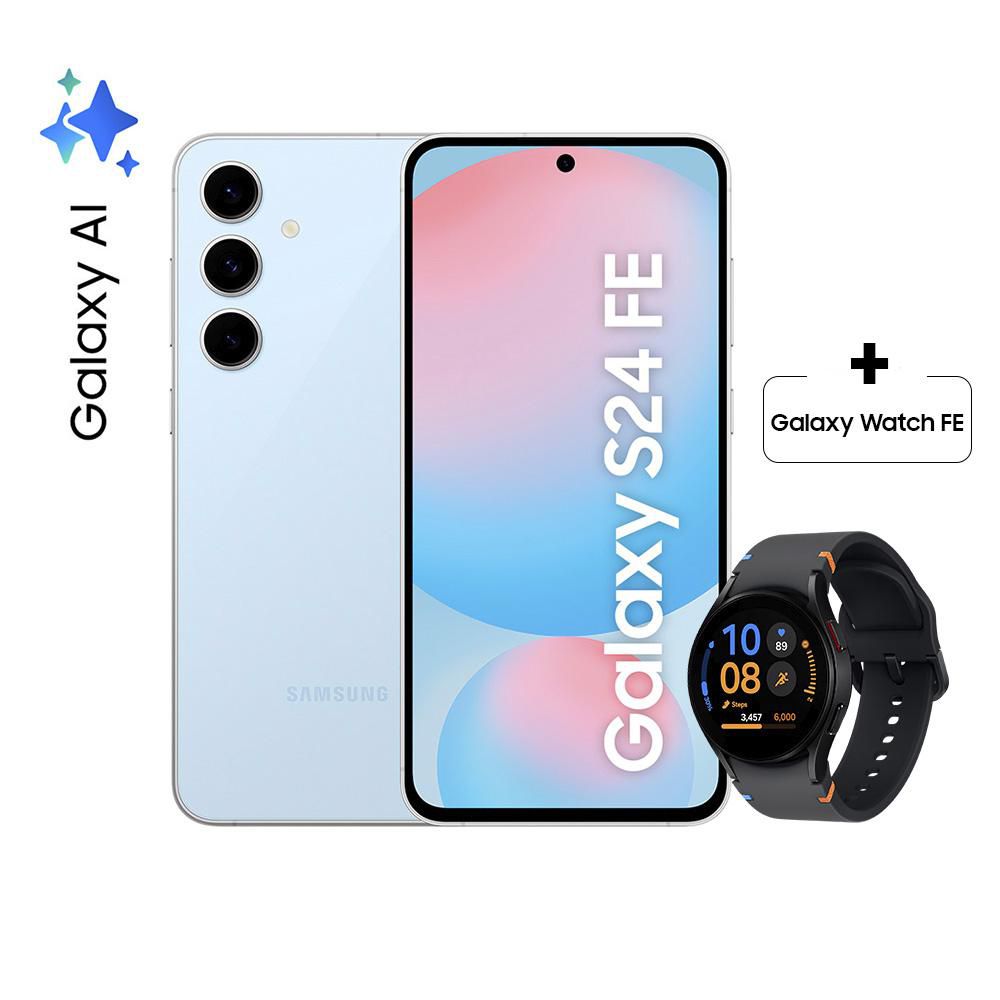 Celular SAMSUNG Galaxy S24 FE 5G 256 GB 8 GB RAM AZUL  + Galaxy Watch FE