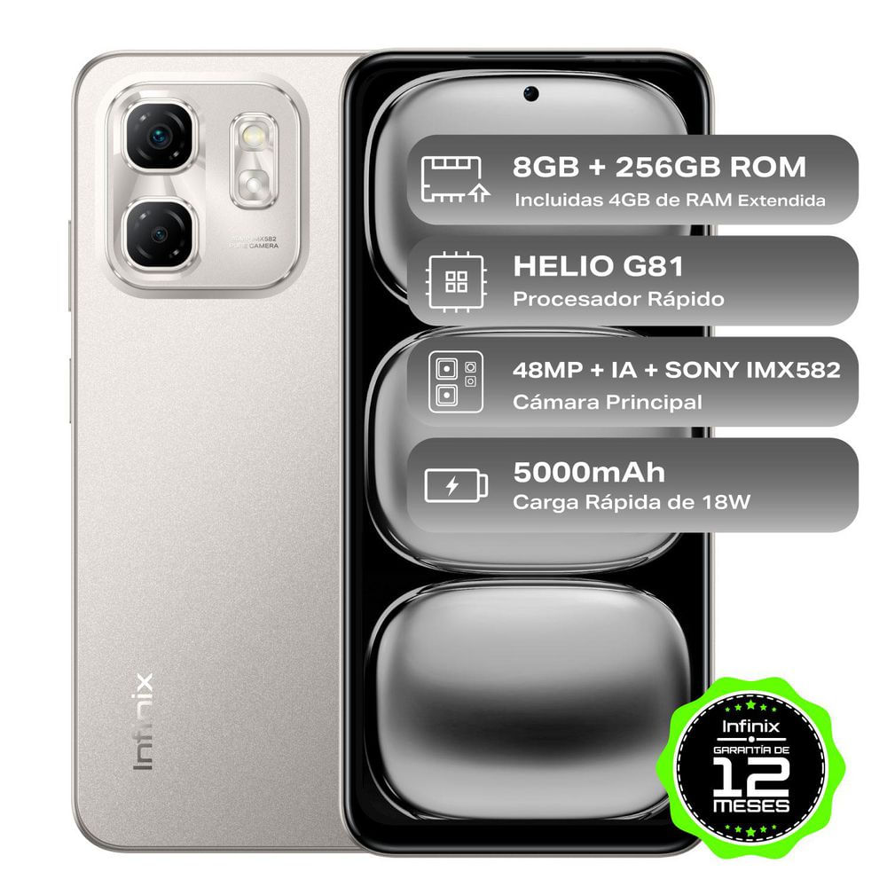 celular INFINIX HOT 50i 256 GB 4 GB RAM Gris