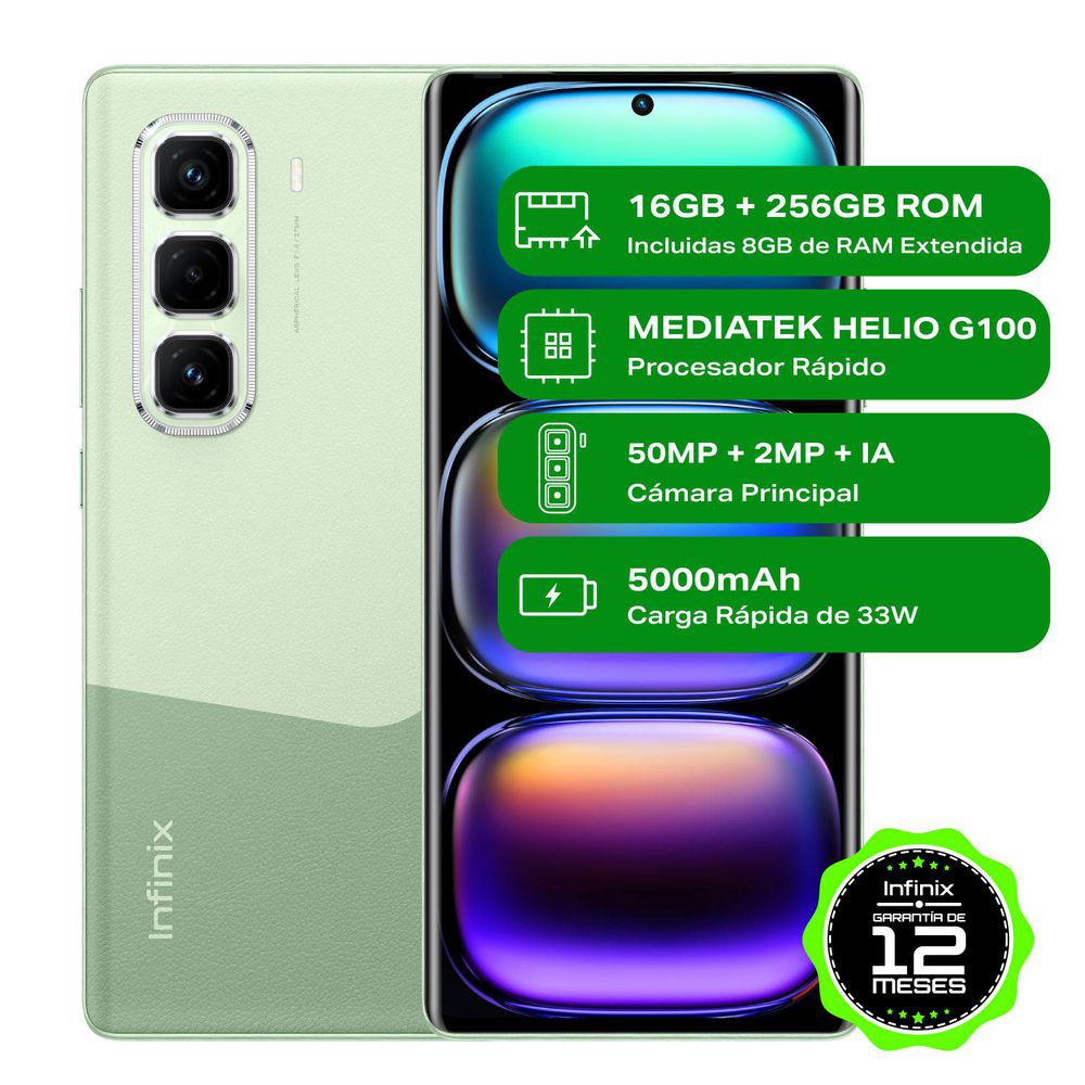 Celular INFINIX HOT 50 Pro+ 256 GB 8 GB RAM Verde