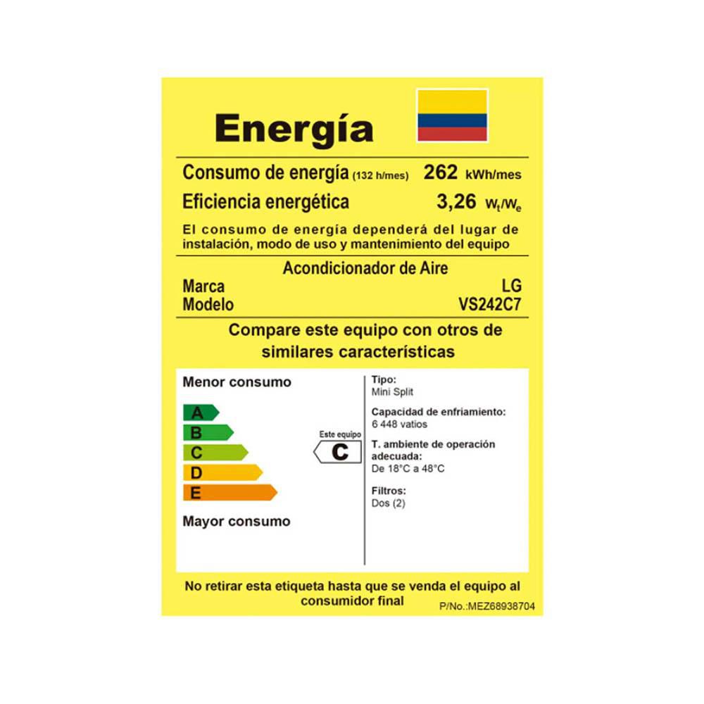 Aire Acondicionado. Dual Inverter LG 24000 Btu 220 V VS242C7.SK img #8