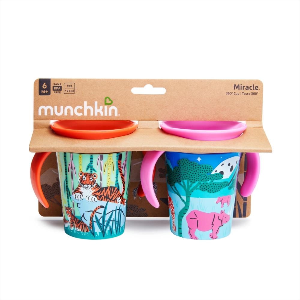 Vaso Entrenador Decorado Miracle 360° X 2 6 Onzas Munchkin img #1