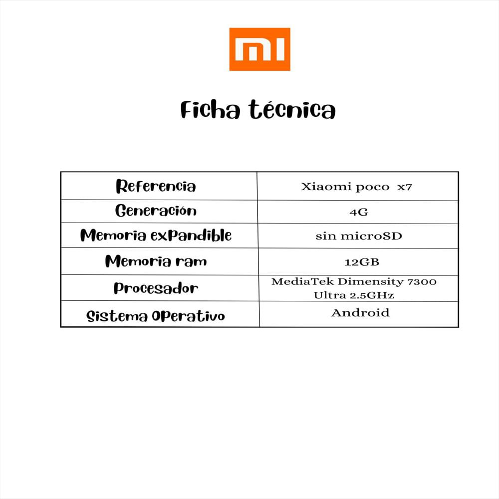 Celular Xiaomi Poco X7 512 Gb 8Ram Negro img #5