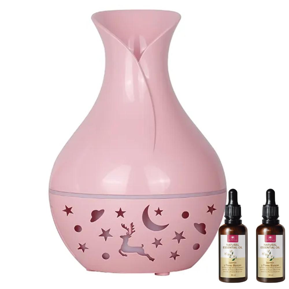 Difusor Humificador De Aromas Ultrasonico Jarron Brillante