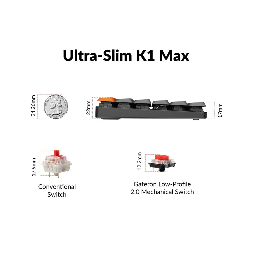 Teclado Mecánico Keychron K1 Max Switches De Bajo Perfil img #3