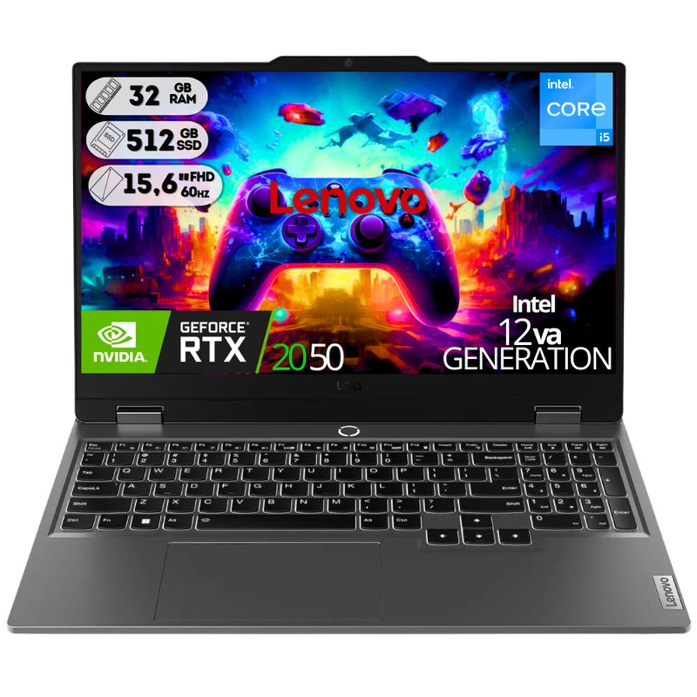 Portátil Gaming Lenovo Loq Intel Core I5 12450Hx Ram 32Gb Ssd 512Gb 15,6 pulgadas Fhd Rtx 2050 img #1
