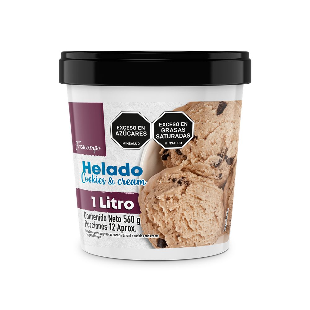 Helado FRESCAMPO cookies & cream (1000 ml)