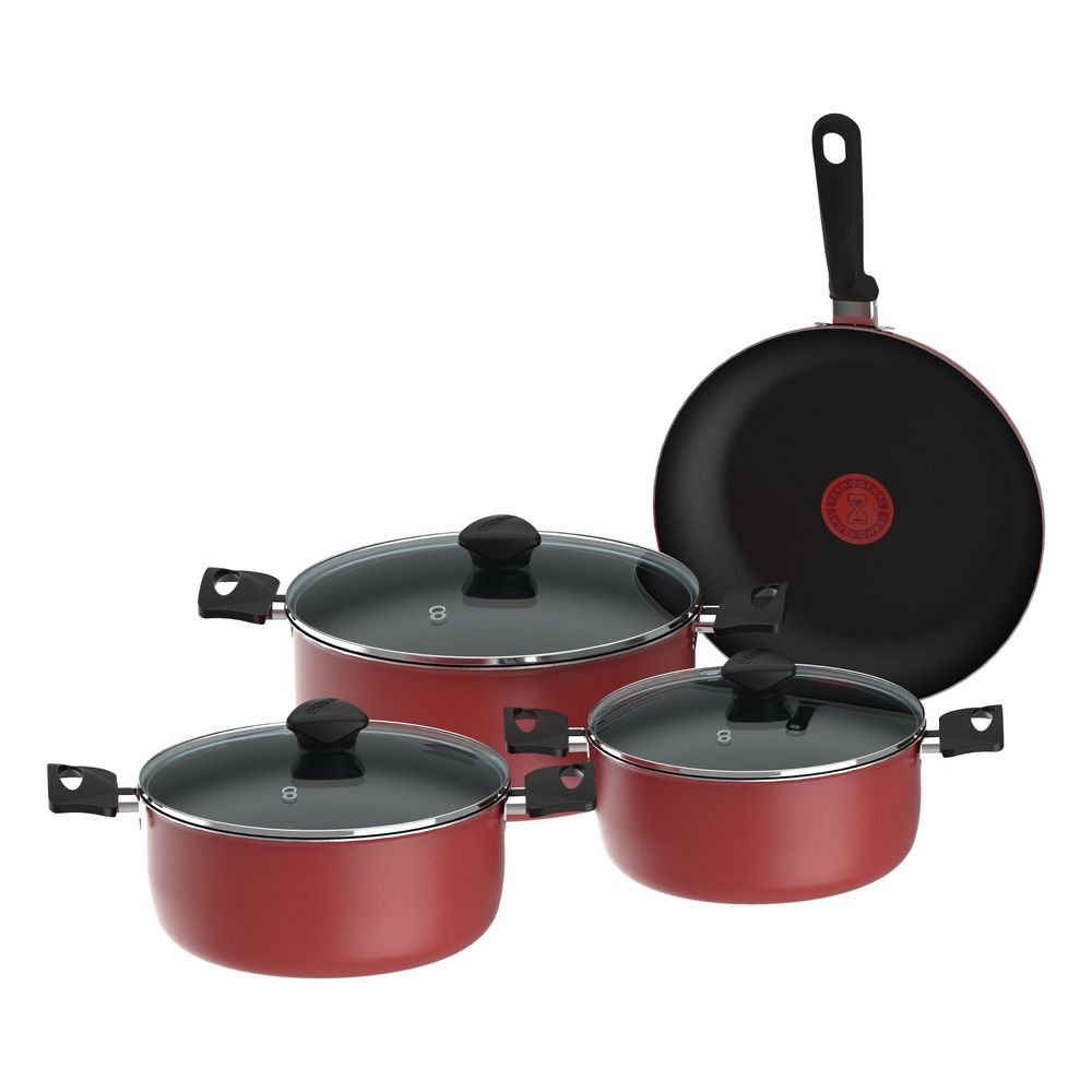 Bateria de cocina IMUSA Antiadherente Colors 7 piezas Antiadherente 7 26,8 x 23,6 x 39 Rojo
