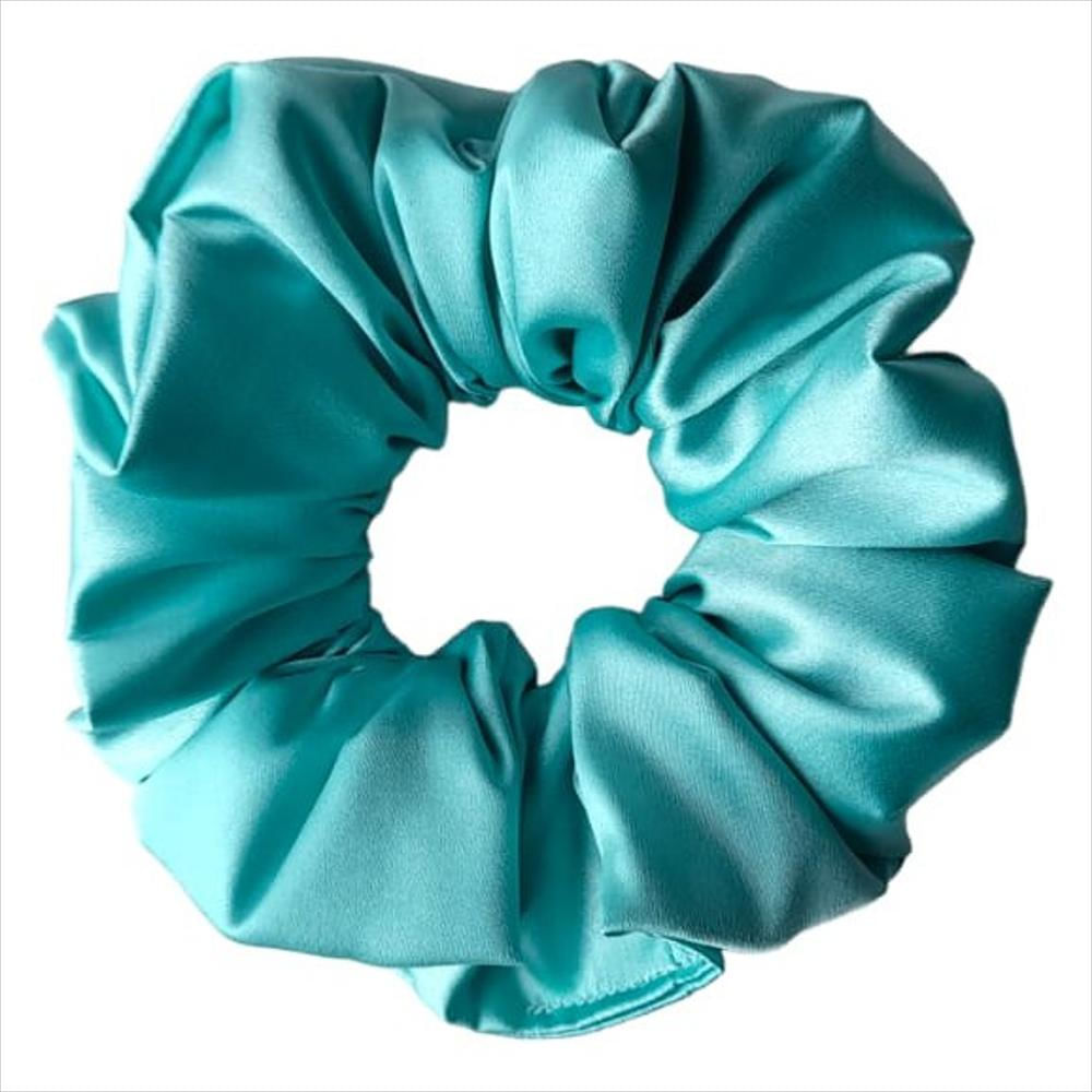 Moñas En Satín Licrado Antifrizz Pequeña Verde Menta X 1