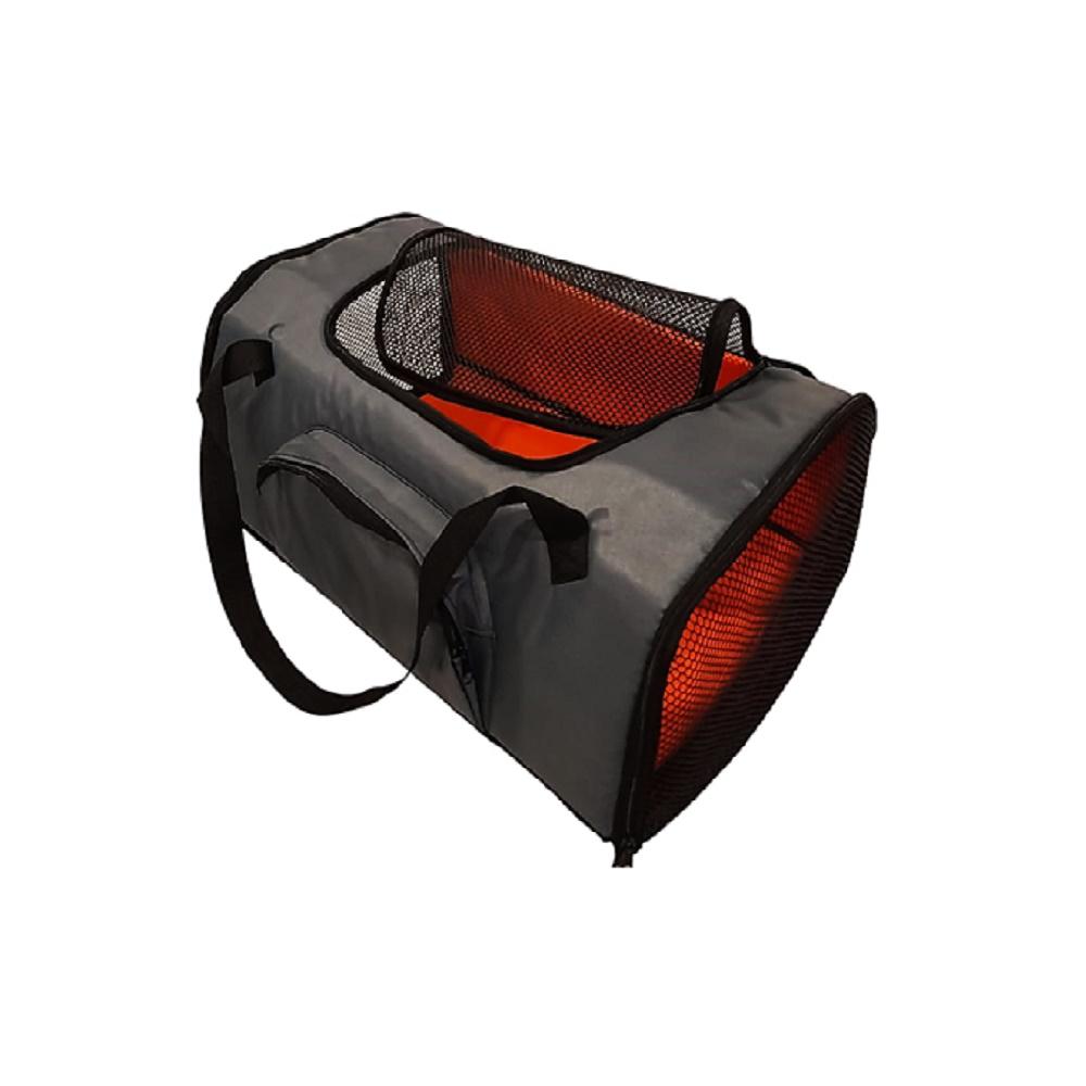 Guacal Maletín Transportador Gris De 43X33x25 Perros Y Gatos En Avión img #2