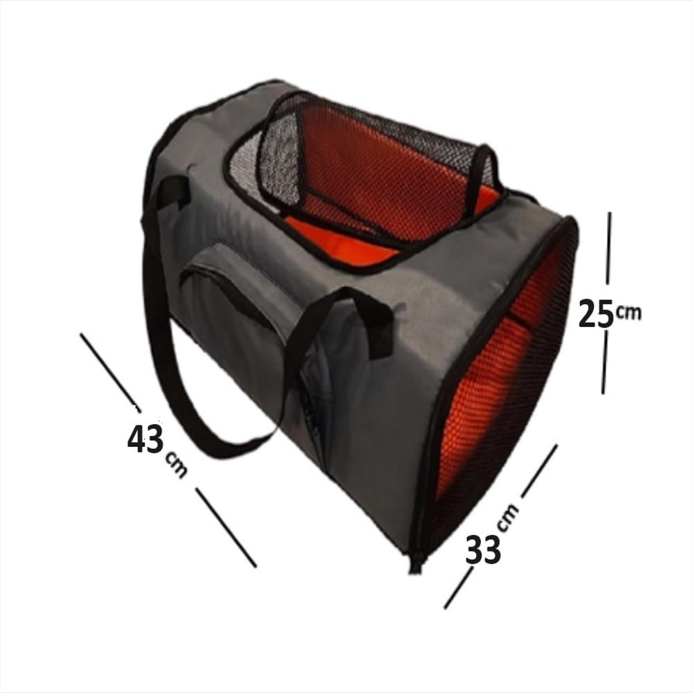 Guacal Maletín Transportador Gris De 43X33x25 Perros Y Gatos En Avión img #3