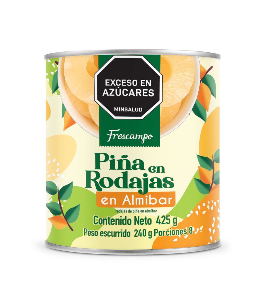 Piña FRESCAMPO En trozos  En Almibar (240  gr)