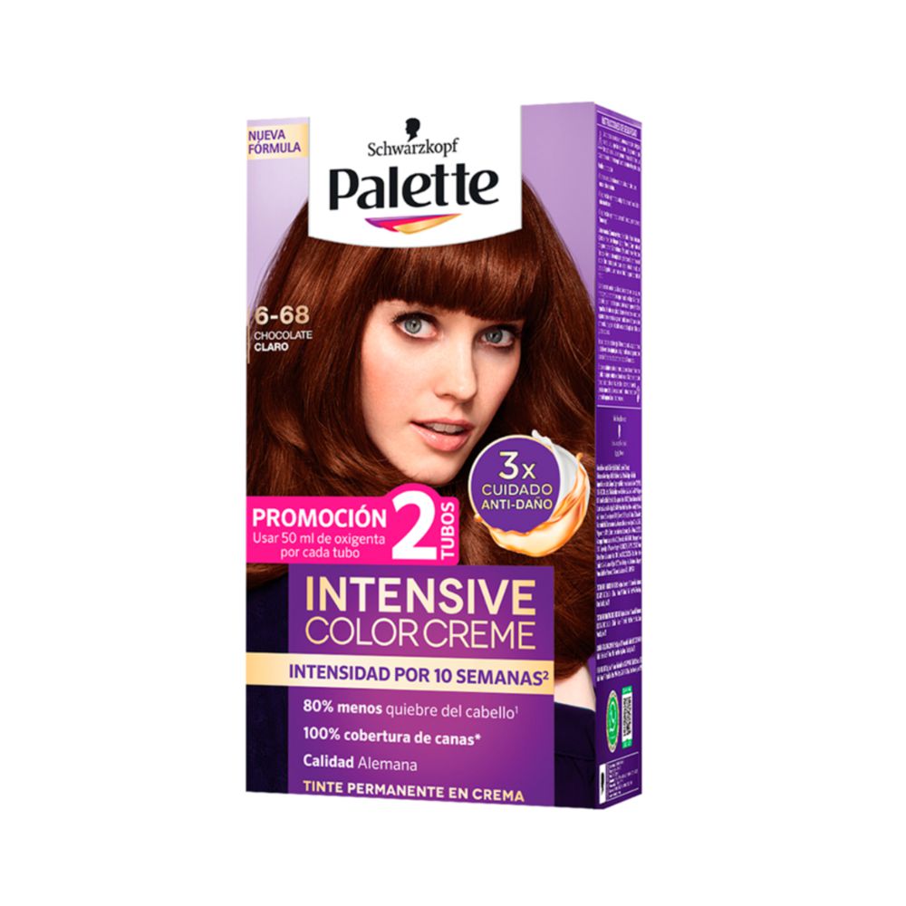 Tinte PALETTE color creme 668 chocolate claro (2 und)