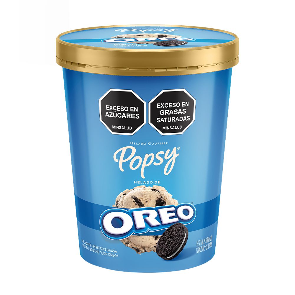 Helado oreo POPSY Gourmet Lt (600 gr)