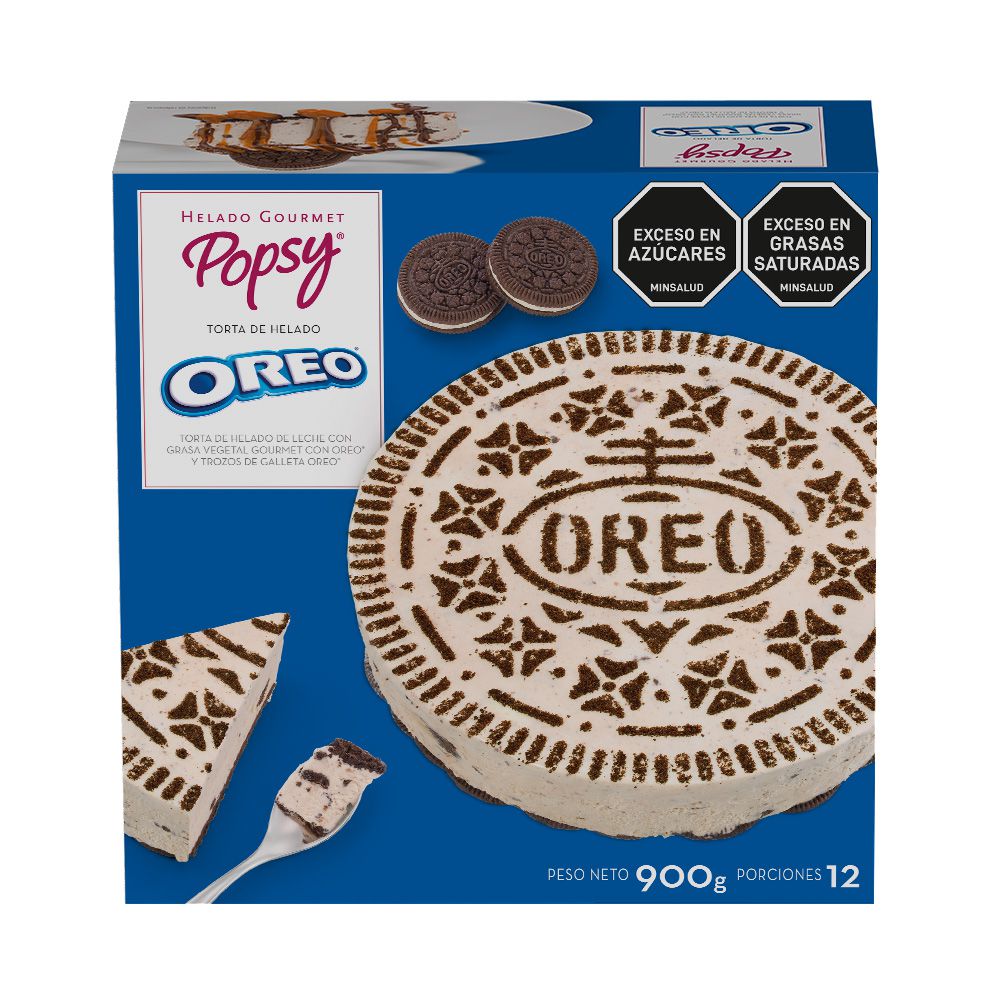 Torta POPSY De Helado Gourmet Oreo (900 gr)