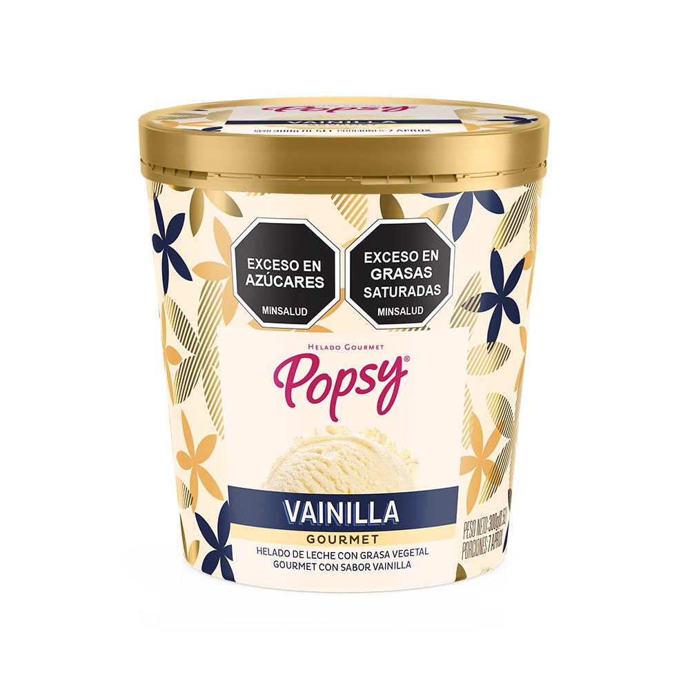 Helado con sabor POPSY Vainilla 1/2 Litro (300 gr)