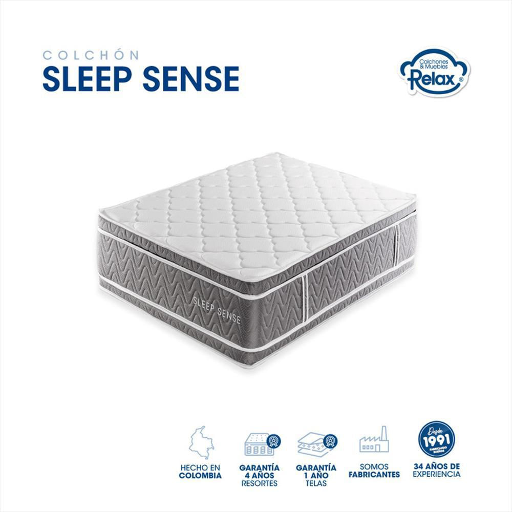 Colchón Relax Semidoble (120X190x35 Cm) Sleep Sense Resortado Semifirme