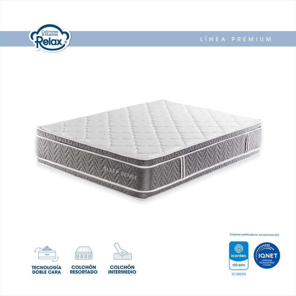 Colchón Relax Doble (140X190x35 Cm) Sleep Sense Resortado Semifirme