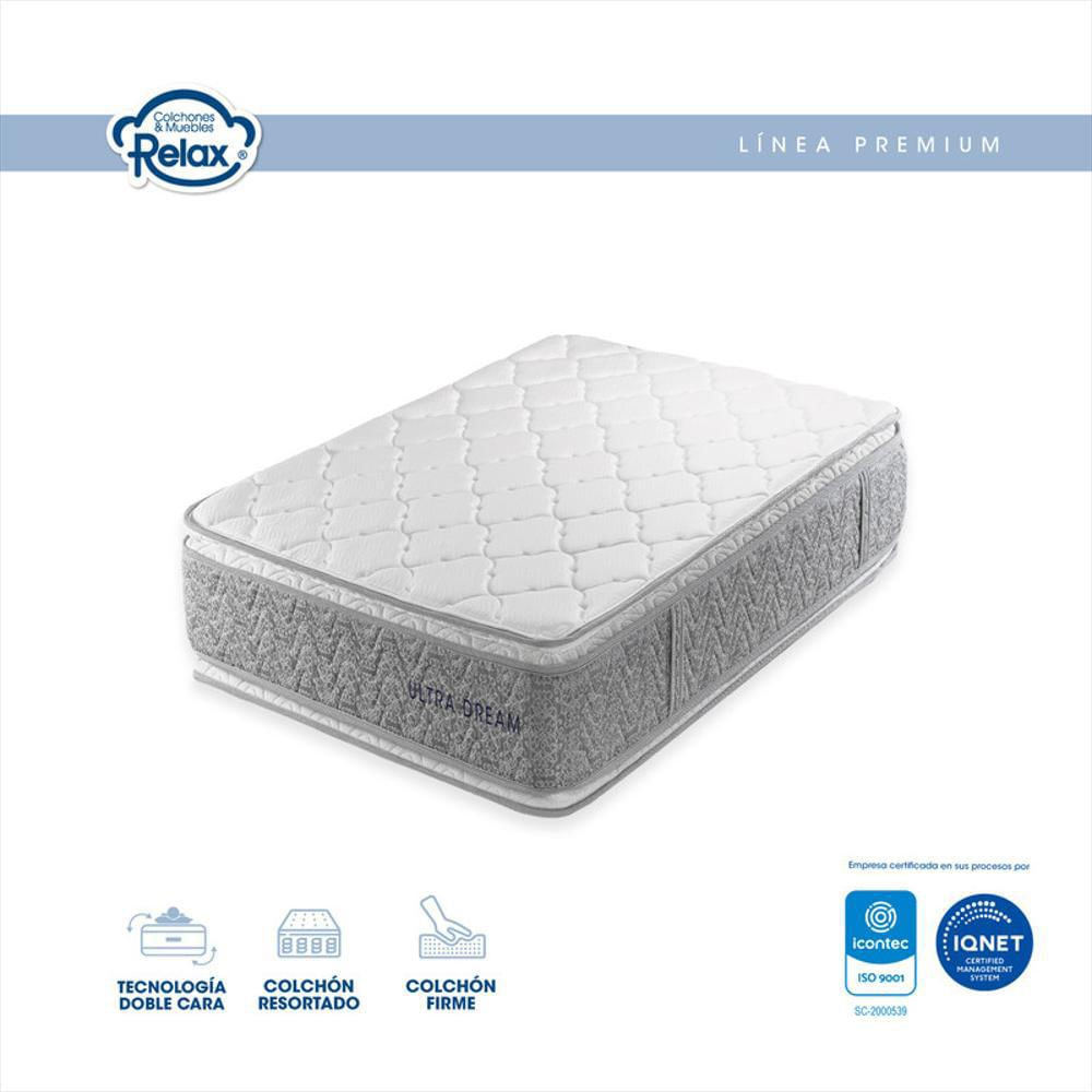 Colchón Relax Semidoble (120X190x32 Cm) Ultra Dream Resortado Firme