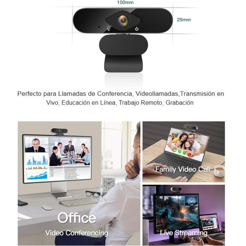 Cámara Webcam Audio Y Video Hd 1080P Web Reducción De Ruido img #3
