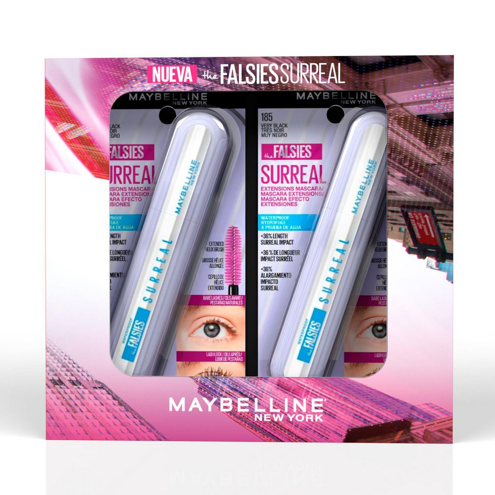 Pestaninas MAYBELLINE Pack Surreal A Prueba De Agua (20 mm)