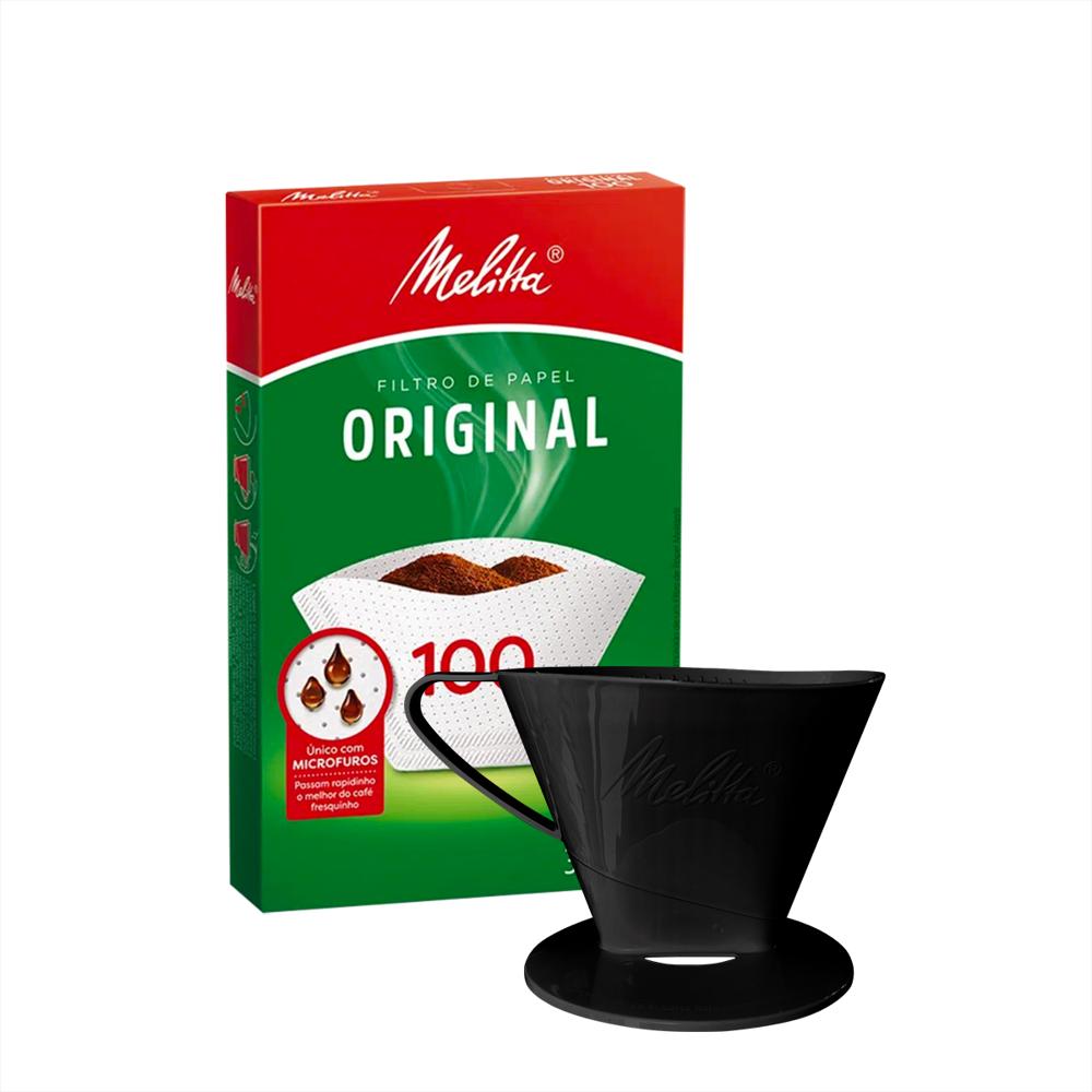 Portafiltro Melitta Negro (Tamaño #100 Pequeño) Con 30 Filtros img #1