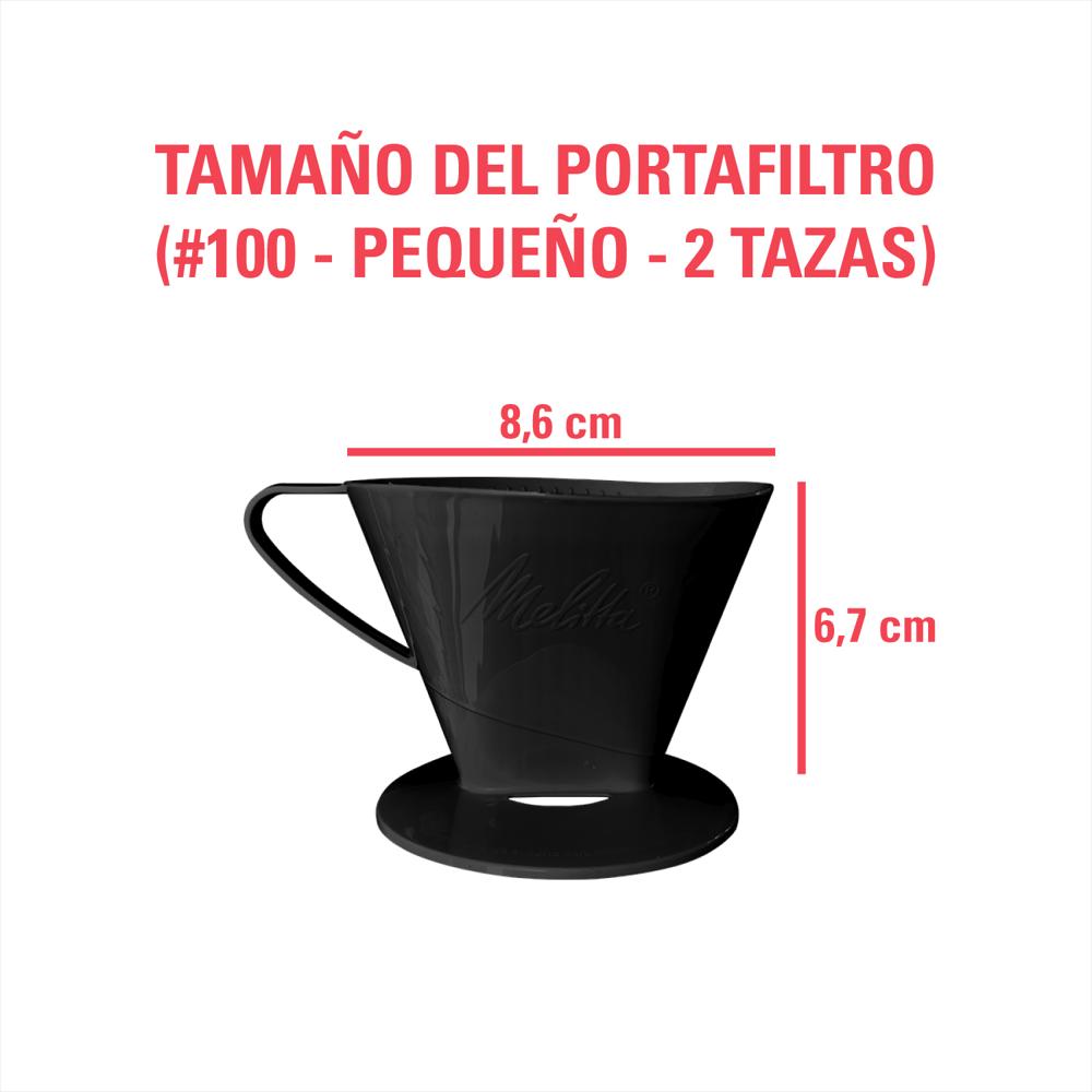 Portafiltro Melitta Negro (Tamaño #100 Pequeño) Con 30 Filtros img #2