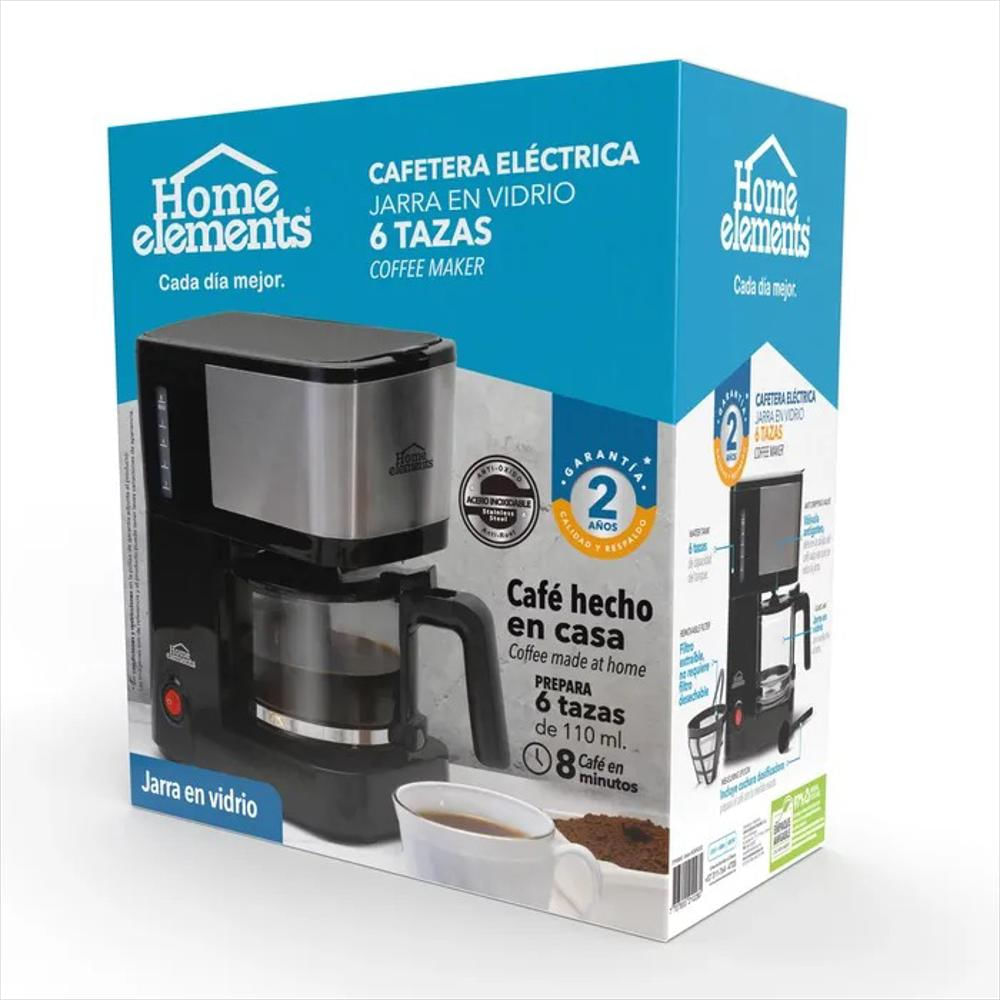 Cafetera Electrica Jarra En Vidrio 6 Tazas