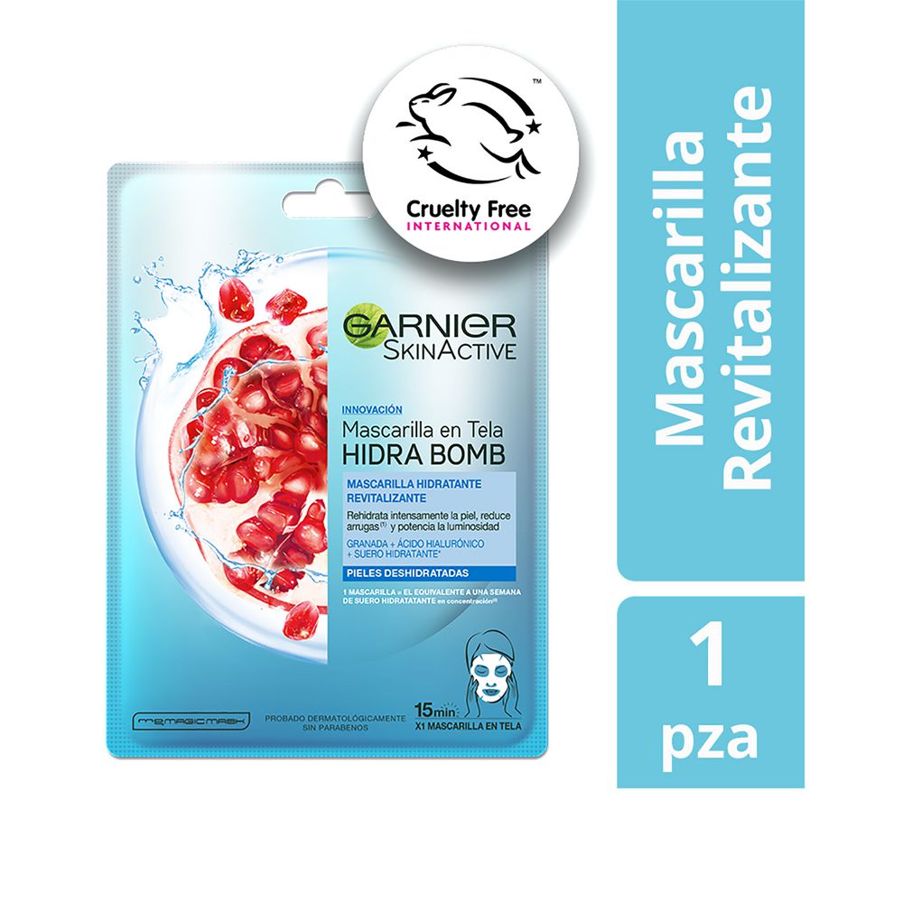 Mascarilla facial GARNIER SKIN ACTIVE Hidratante revitalizante (32 gr)