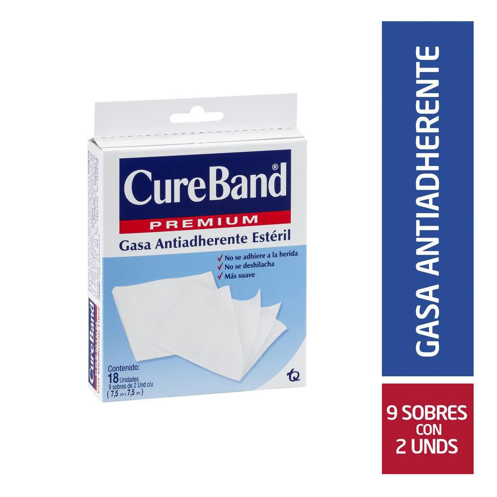 Gasa CUREBAND antiadherente estéril (9 und)