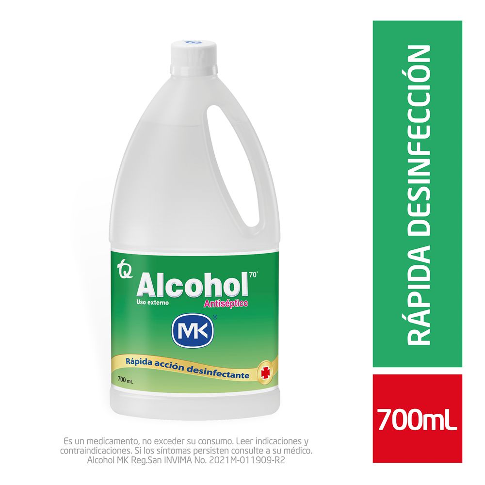 Antiséptico ALCOHOL MK rápida acción desinfectante (700 ml)