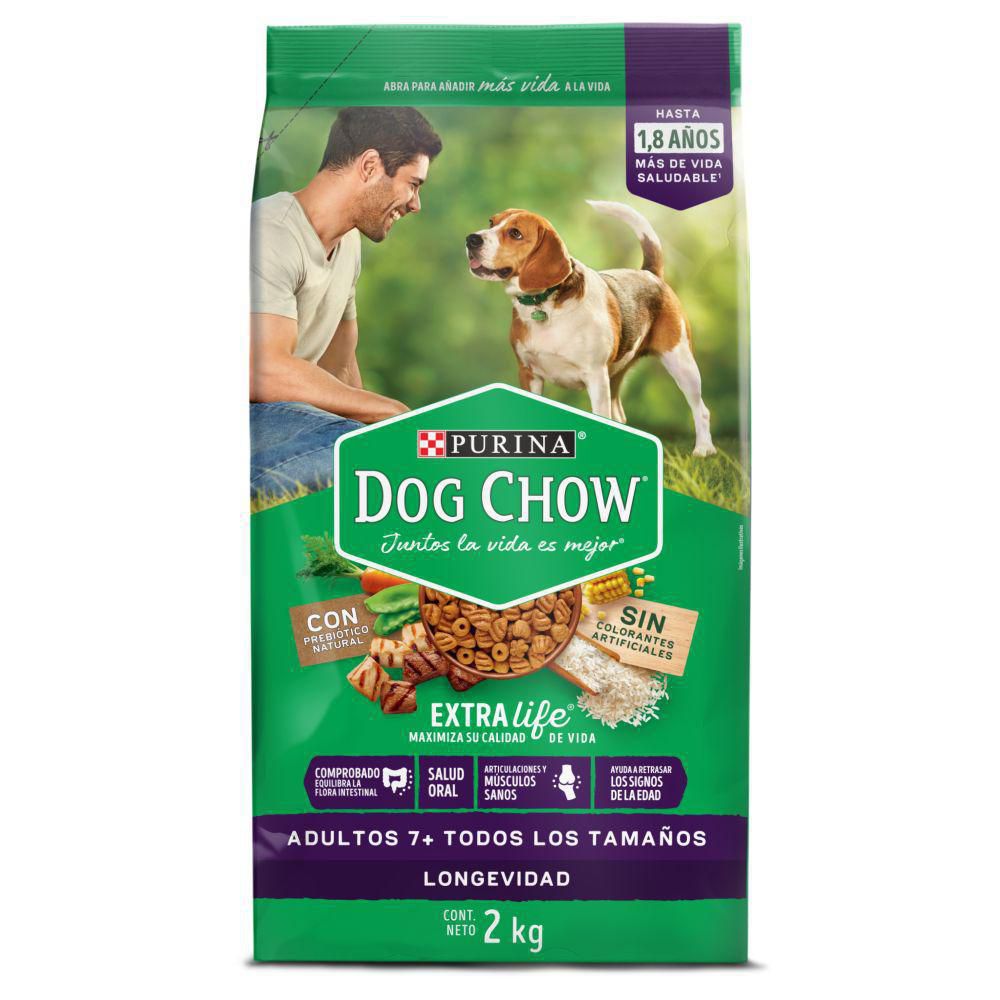 Adultos Perros Mayores de 7 Años PURINA DOG CHOW 2000  gr