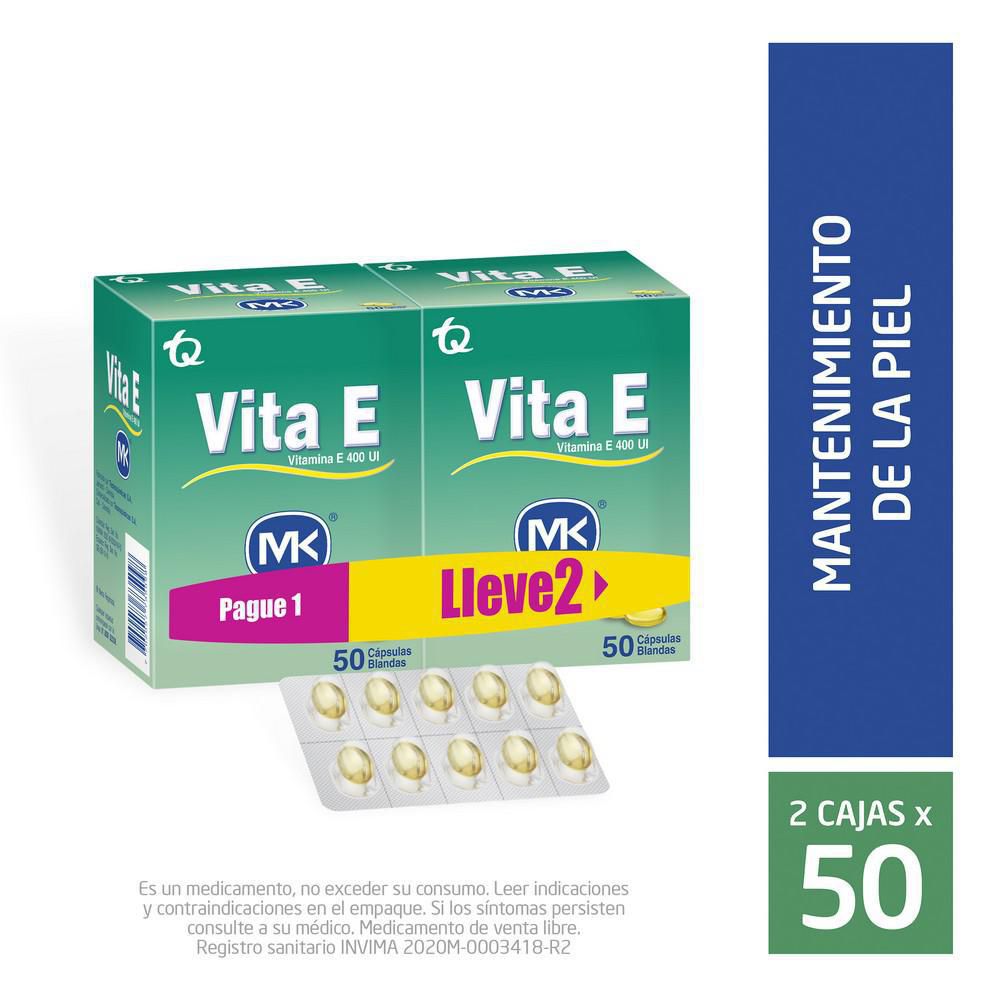 Cápsulas blandas VITAMINA E MK pague 1 lleve 2 (124 gr)