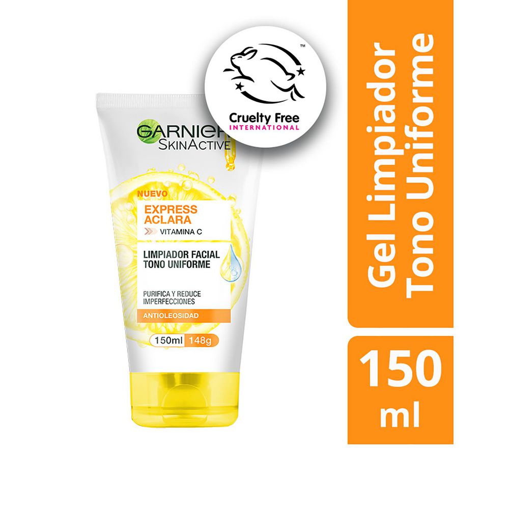 Gel limpiador facial GARNIER SKIN ACTIVE Express aclara vitamina c (150 ml)